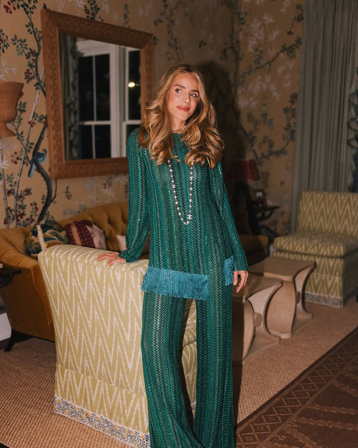 Brisa – Conjunto de punto con estampado zigzag