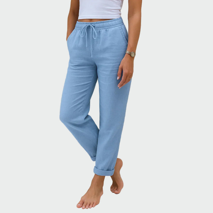 ELORA | PANTALONES DE LINO TRANSPIRABLE DE PRIMERA CALIDAD