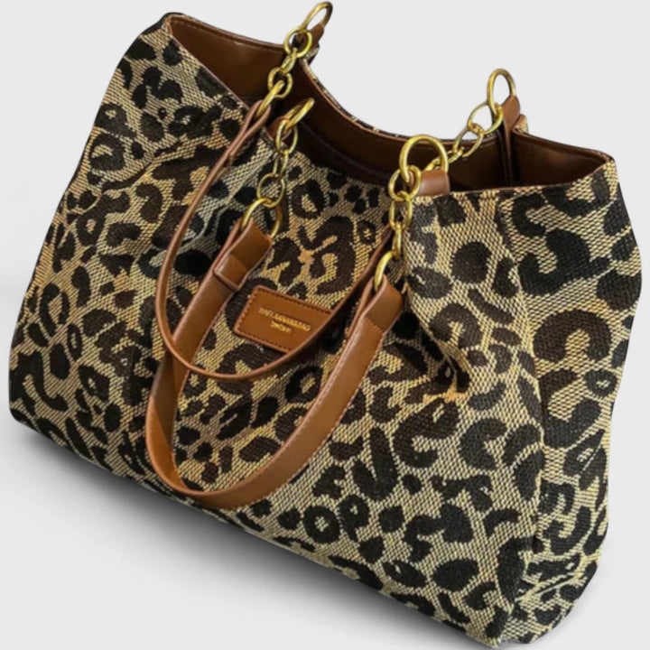 Valeria - Bolso grande con elegante estampado de leopardo