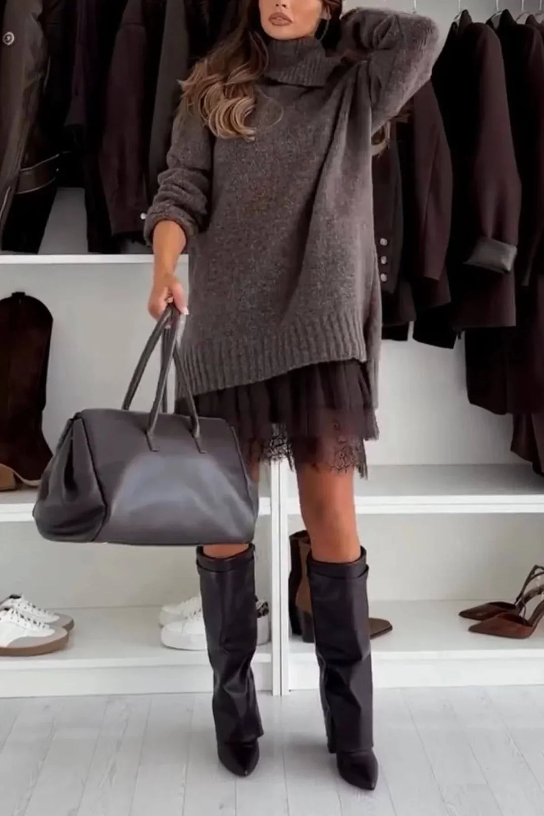 Celina – Conjunto de jersey y vestido