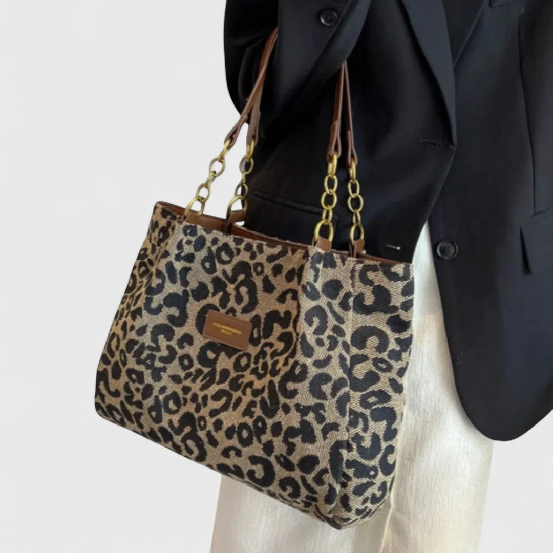 Valeria - Bolso grande con elegante estampado de leopardo