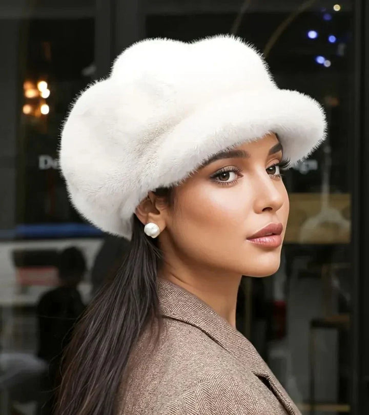 Tallina – Boina de piel sintética efecto visón