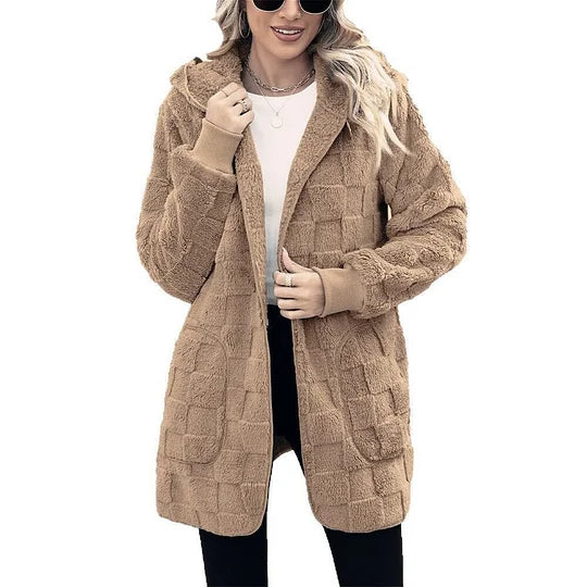 Talia – Chaqueta polar a cuadros