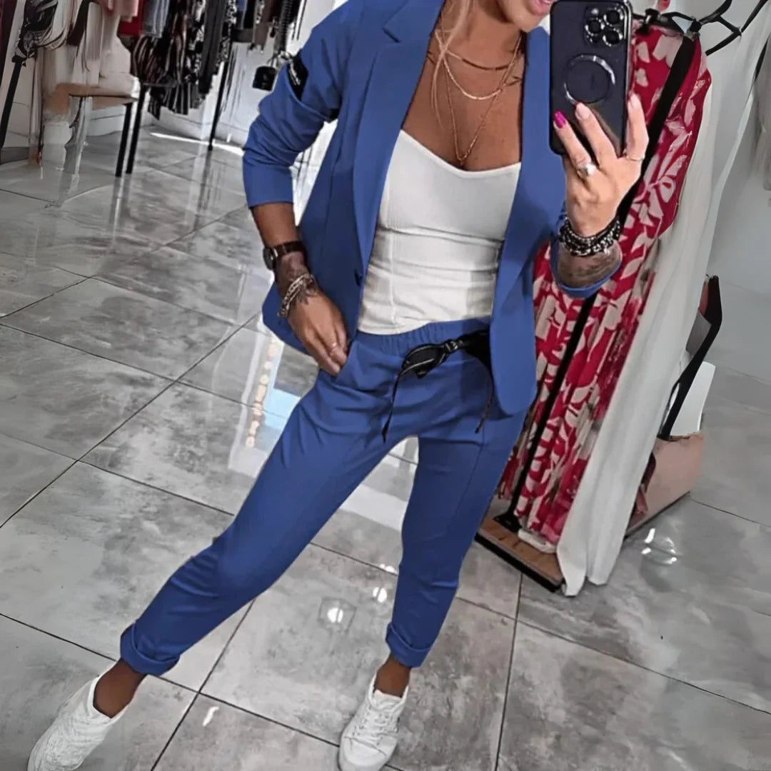 Ginebra - Traje de chaqueta y pantalón para mujer