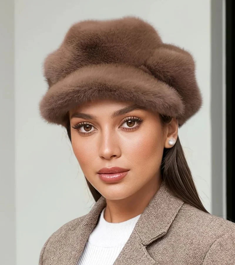 Tallina – Boina de piel sintética efecto visón