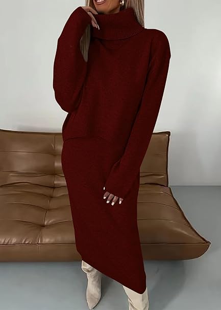 Dilia - Conjunto de punto elegante de dos piezas