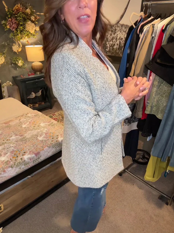 Ada - Chaqueta tipo blazer de punto estructurado