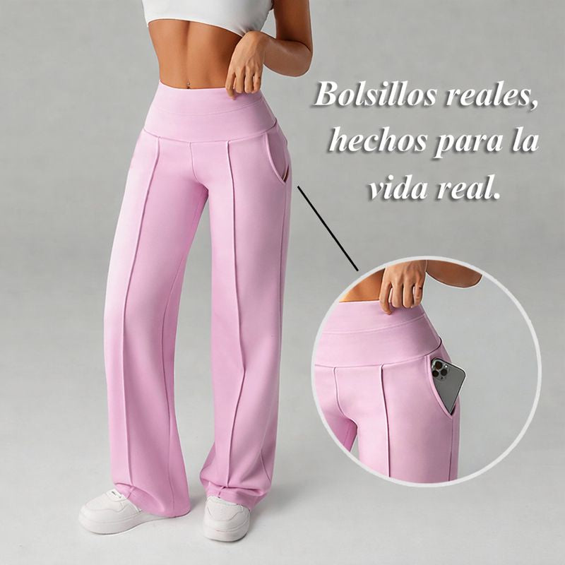 Lorena – Pantalón recto de cintura alta