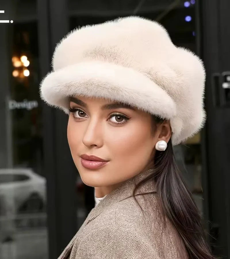 Tallina – Boina de piel sintética efecto visón