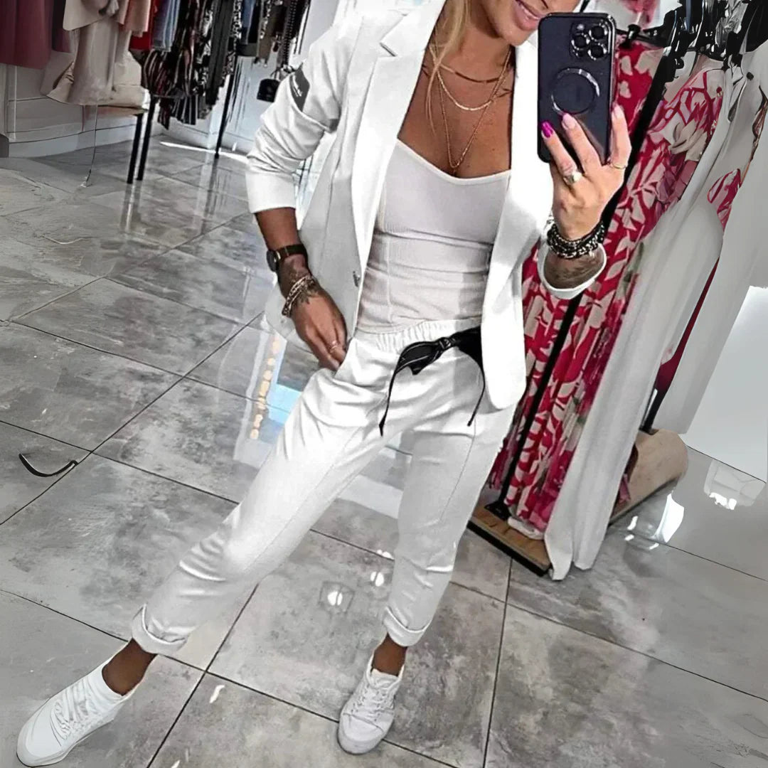 Ginebra - Traje de chaqueta y pantalón para mujer