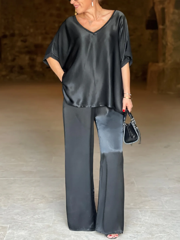 Gala™ Elegante conjunto de dos pieza con mangas cortas