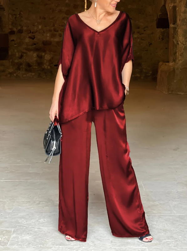 Gala™ Elegante conjunto de dos pieza con mangas cortas