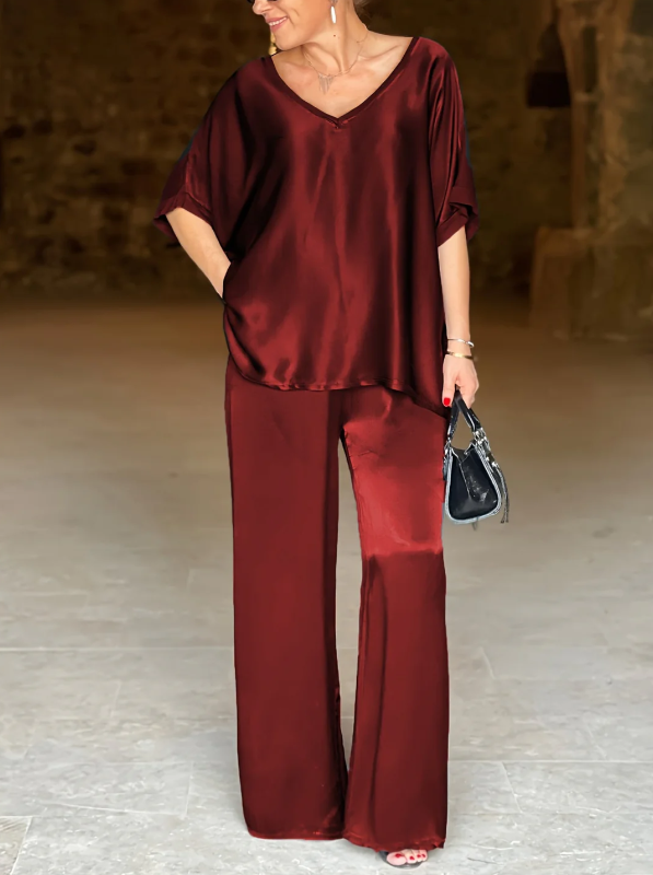 Gala™ Elegante conjunto de dos pieza con mangas cortas