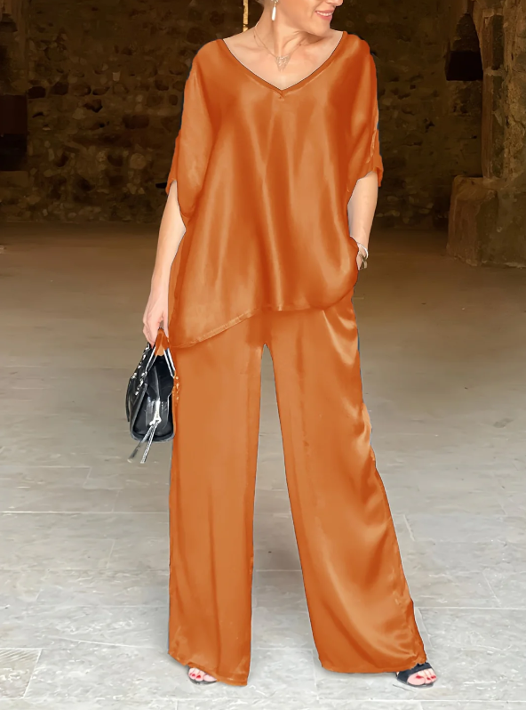 Gala™ Elegante conjunto de dos pieza con mangas cortas