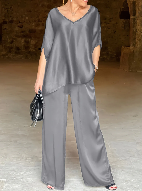 Gala™ Elegante conjunto de dos pieza con mangas cortas