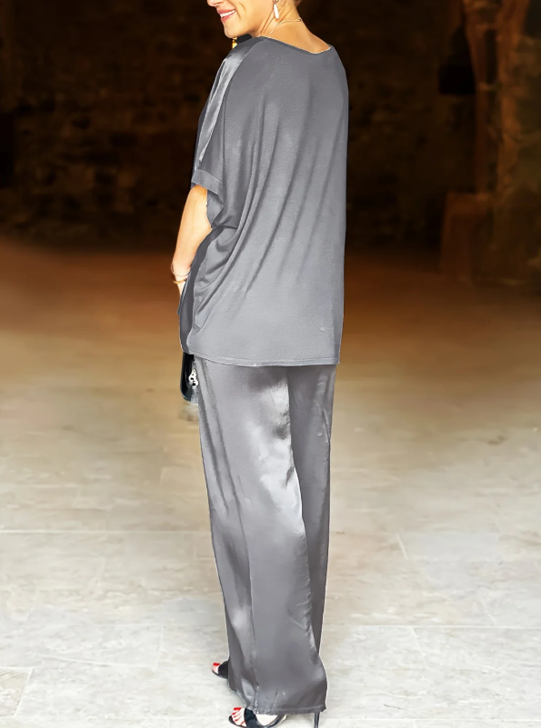 Gala™ Elegante conjunto de dos pieza con mangas cortas