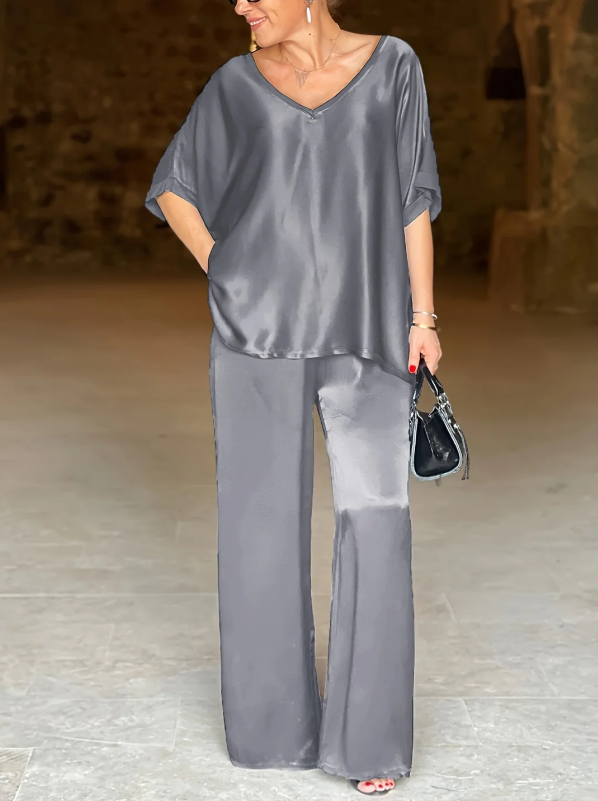 Gala™ Elegante conjunto de dos pieza con mangas cortas