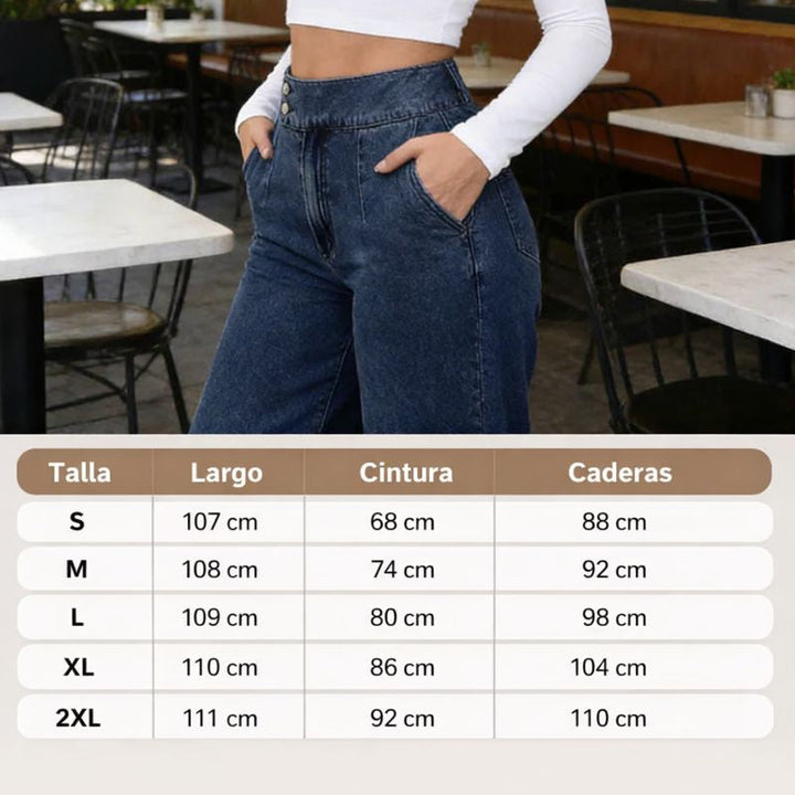 Paula – Jeans de cintura alta y pernera ancha