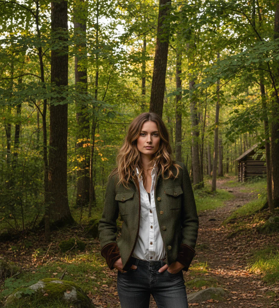 Daniela - Chaqueta elegante con detalles en terciopelo