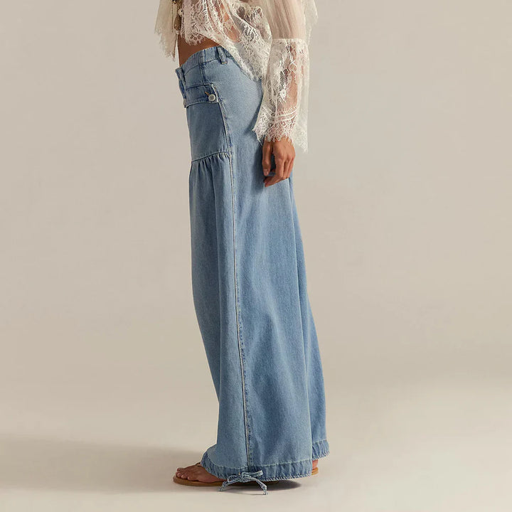 Nova Jeans - Pantalones boho de corte holgado