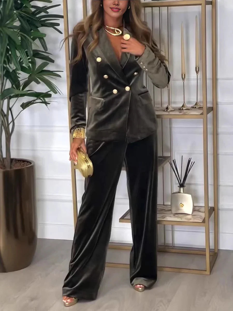 Noria - Traje + Pantalones de terciopelo estructurado