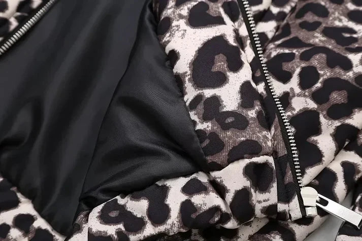 Fiona - Chaqueta bomber para otoño con estampado animal print