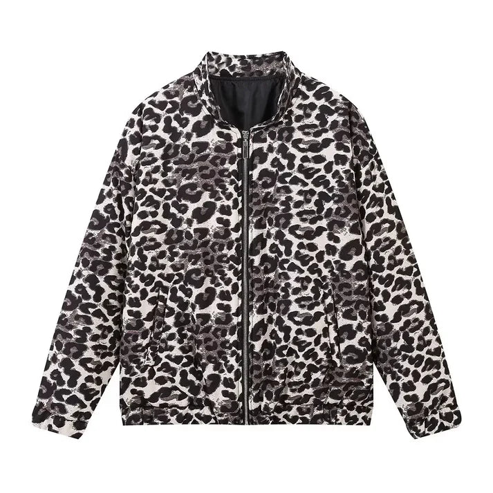 Fiona - Chaqueta bomber para otoño con estampado animal print
