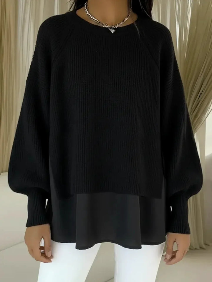 Araceli – Jersey casual elegante de punto acanalado