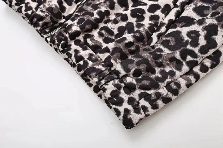 Fiona - Chaqueta bomber para otoño con estampado animal print