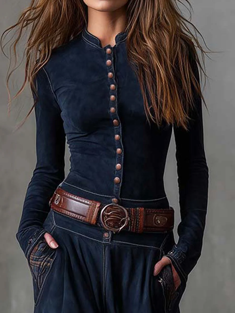 Azucena | Vestido maxi de ante