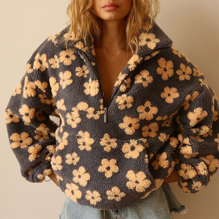 Daisy - Jersey oversize con estampado floral