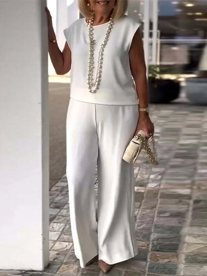 Isamar™ – Conjunto elegante de dos piezas con pantalón palazzo