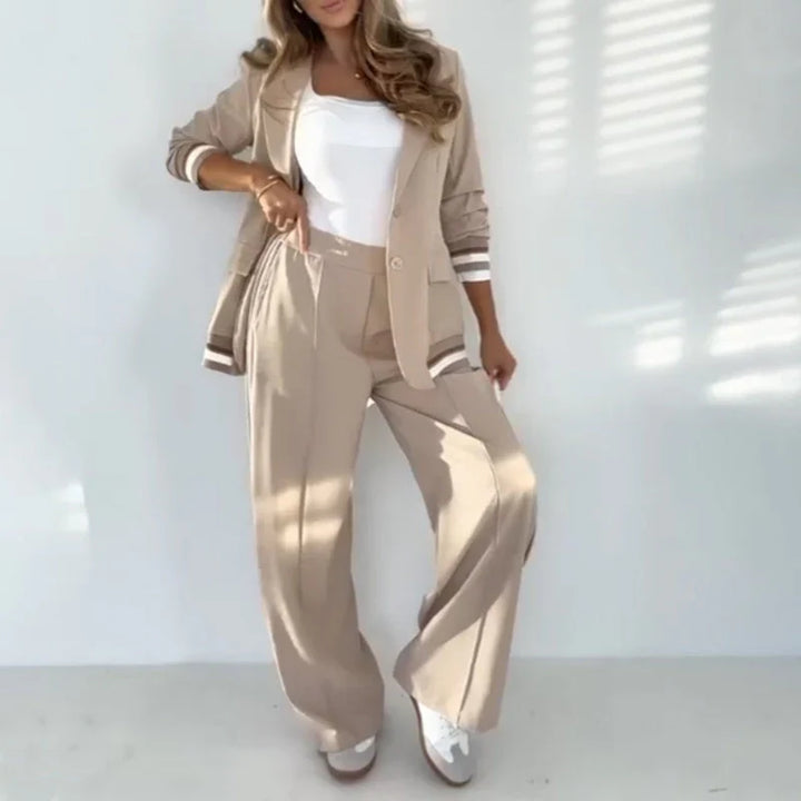 Patricia™ – Conjunto casual chic con blazer y pantalón fluido