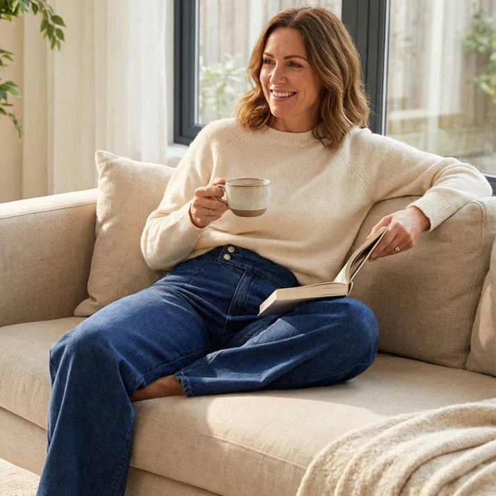 Paula – Jeans de cintura alta y pernera ancha